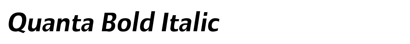 Quanta Bold Italic